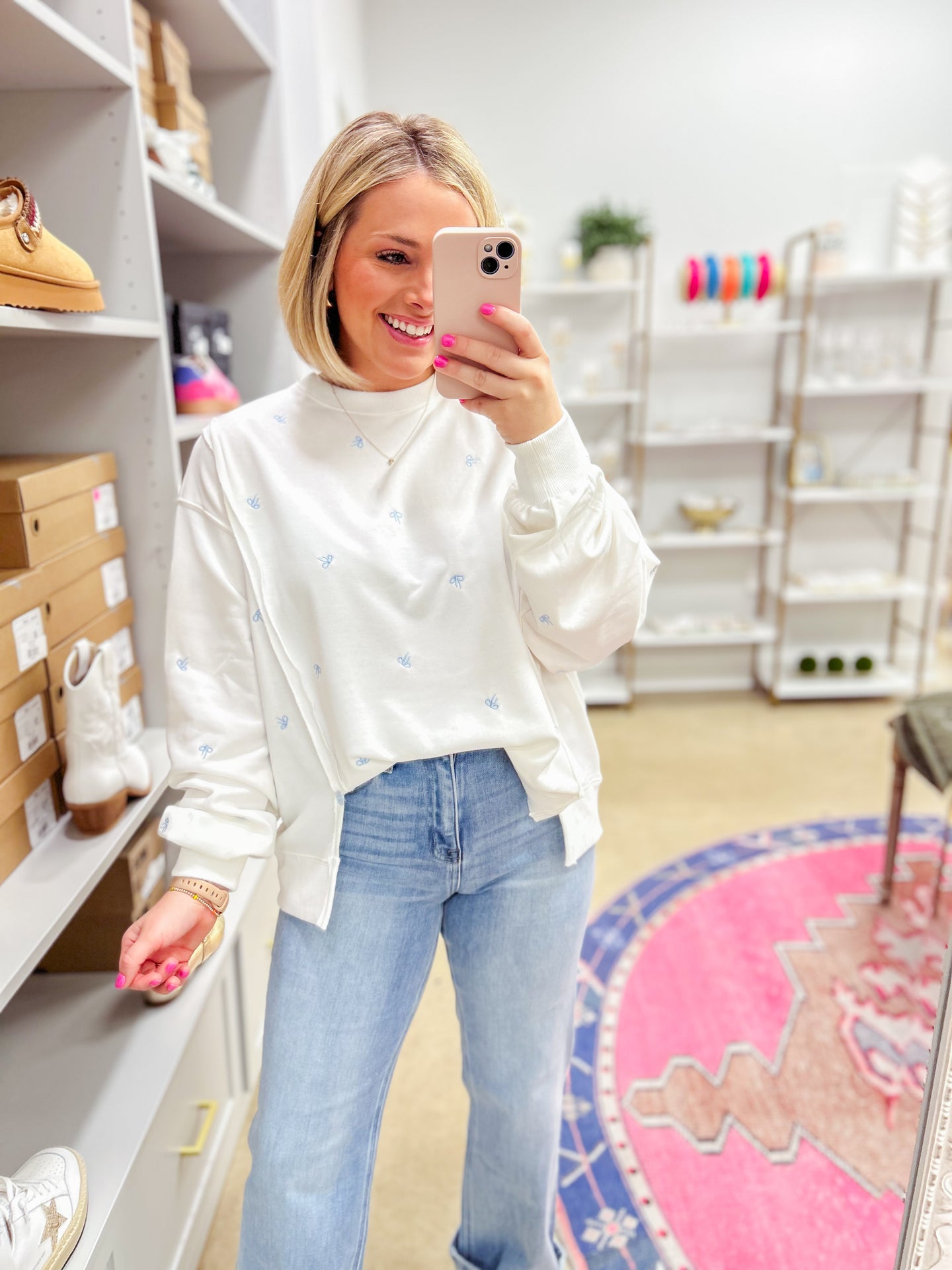 Ribbon Bow Crewneck
