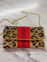 Load image into Gallery viewer, Leopard Print Beaded Clutch

