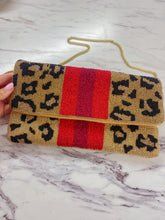 Load image into Gallery viewer, Leopard Print Beaded Clutch
